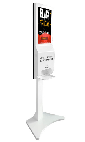 Kiosko Digital de 21.5 "con Dispensador Automático de Desinfectante para Manos