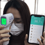 Termometro infrarrojo bluetooth uso medico sin contacto2
